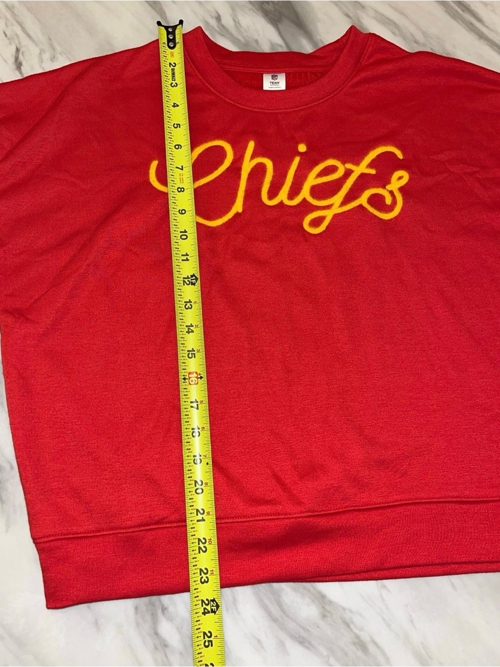 NWT NFL Kansas City Chiefs Red Crewneck Sweatshirt XL Women - Picture 5 of 7